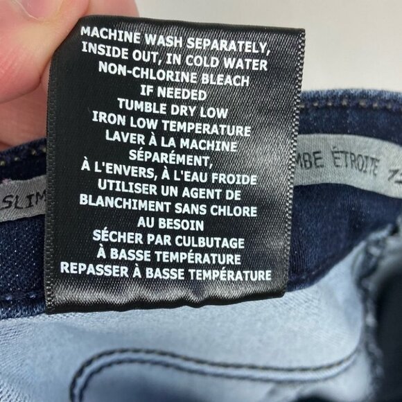 William Rast Justin Timberlake Slim Leg Dark Blue Jeans Size 12 Denim Mid Rise - Picture 10 of 13